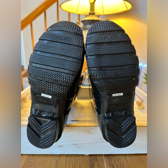 Hunter Original Tall Gloss Rain Boots BLACK size 6 women's • EUC • Nice - Picture 10 of 13